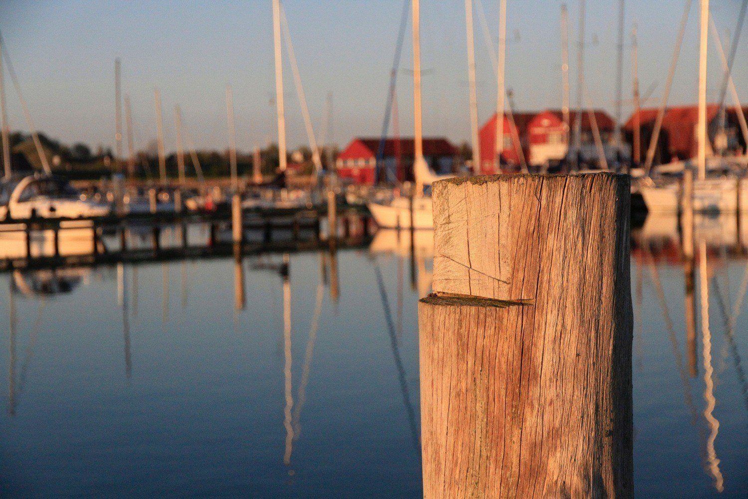 Abenlicht im Hafen von Rudkøbing 